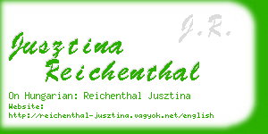 jusztina reichenthal business card